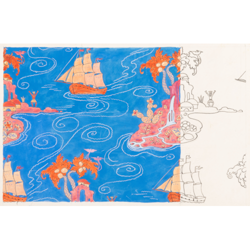 L’Île Mystérieuse: A Fabric Design for Bianchini Férier